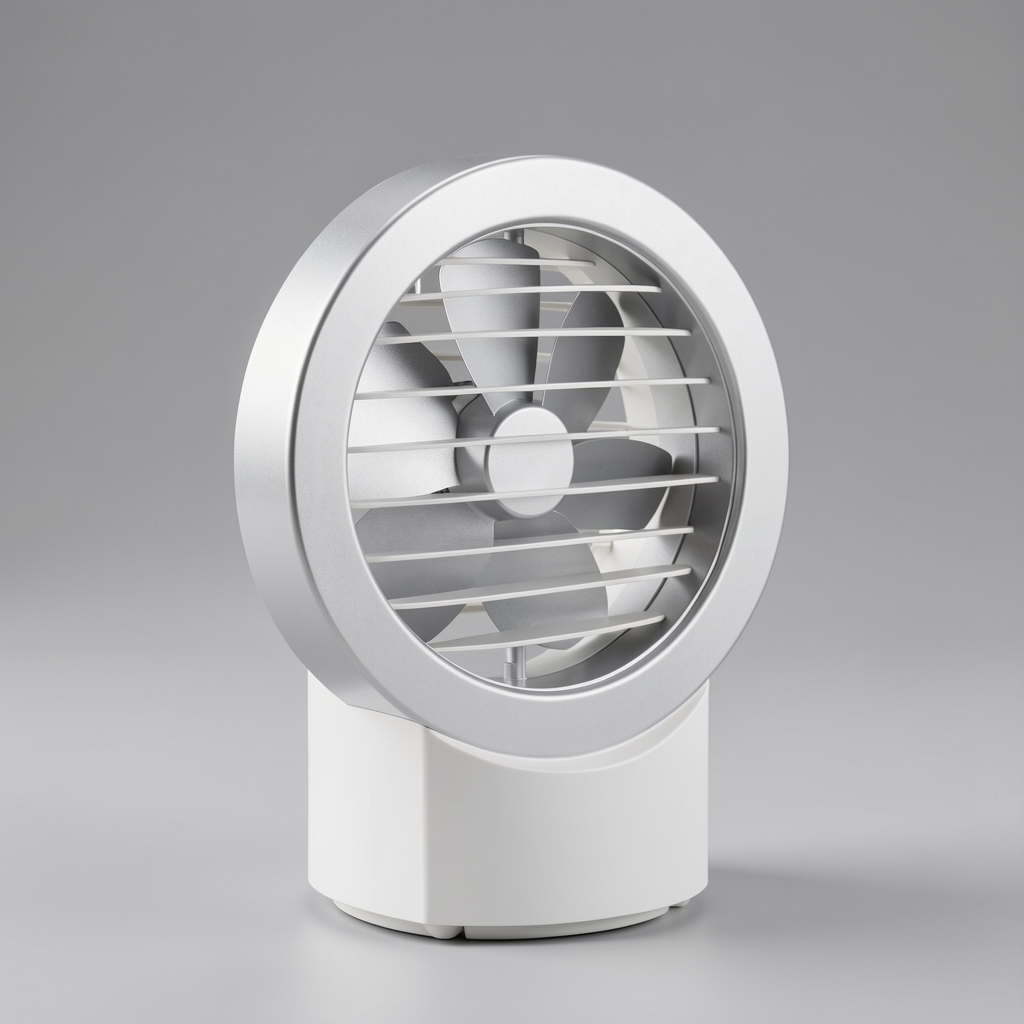 Dyson Air Multiplier AM07 tower ventilator bez lopatica visok srebrno-beli model, kružni prsten bez vidljivih lopatica