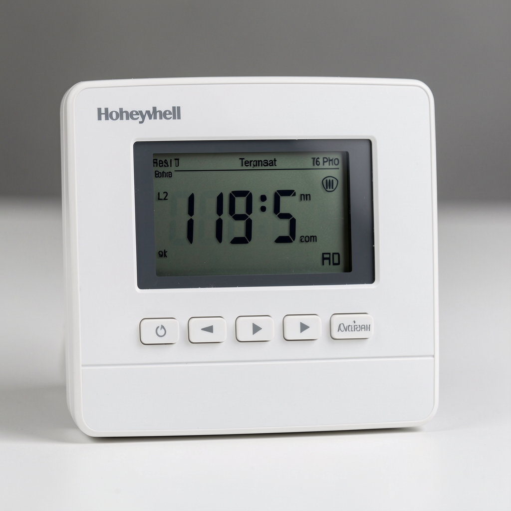 Honeywell T6 Pro programabilni termostat sa LCD displejem i 7-dnevnim programiranjem, beli plastični sa dugmadima